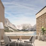 Thumbnail of http://Un%20patio%20extérieur%20moderne%20avec%20deux%20chaises%20blanches,%20une%20petite%20table%20ronde%20et%20un%20lampadaire%20blanc,%20donnant%20sur%20une%20vue%20panoramique%20sur%20les%20montagnes%20et%20un%20lac.%20L'espace%20présente%20une%20architecture%20minimaliste%20avec%20des%20tons%20beiges,%20et%20il%20y%20a%20des%20plantes%20en%20pot%20et%20des%20treillis%20décoratifs%20sur%20un%20mur.